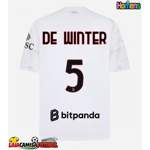 Camisa de Futebol AC Milan Koni De Winter #5 Equipamento Secundário 2026-27 Manga Curta